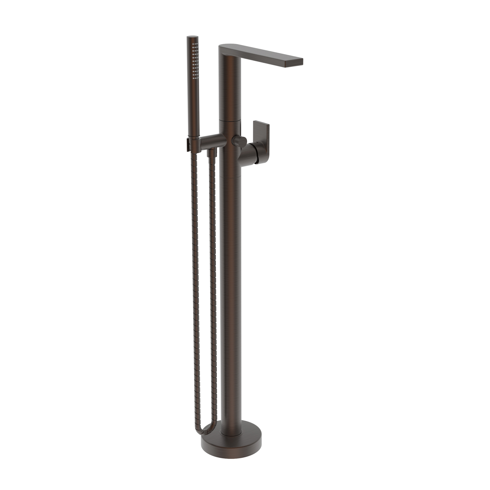 Newport Brass Skylar Floor Mounted Tub Filler with Diverter and Hand Shower