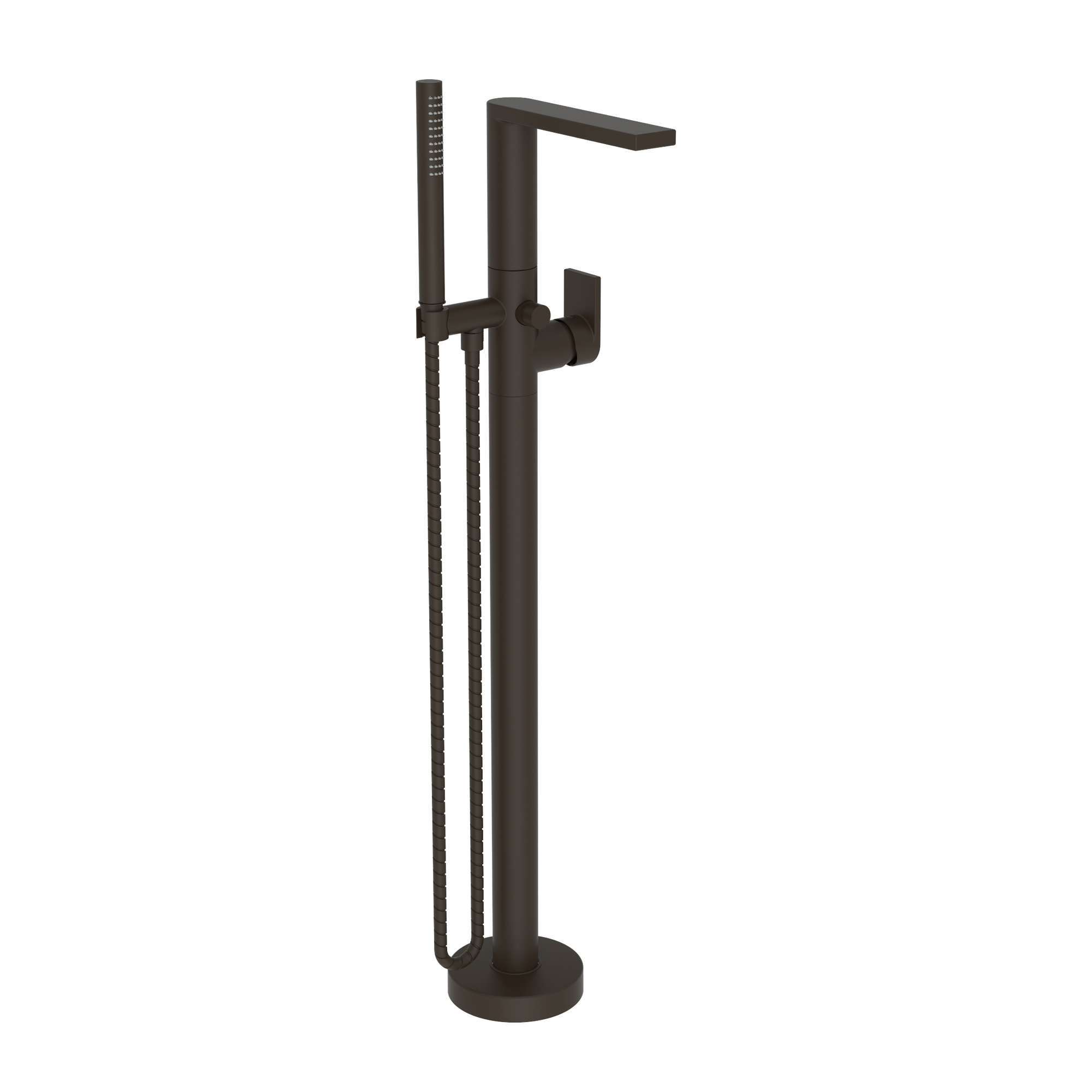 Newport Brass Skylar Floor Mounted Tub Filler with Diverter and Hand Shower