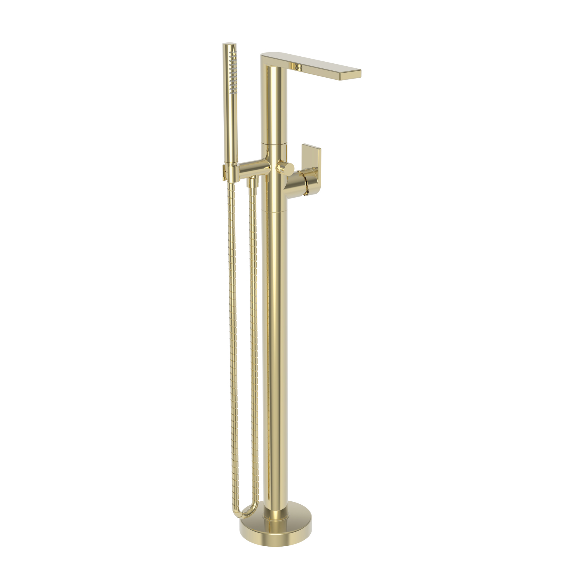 Newport Brass Skylar Floor Mounted Tub Filler with Diverter and Hand Shower