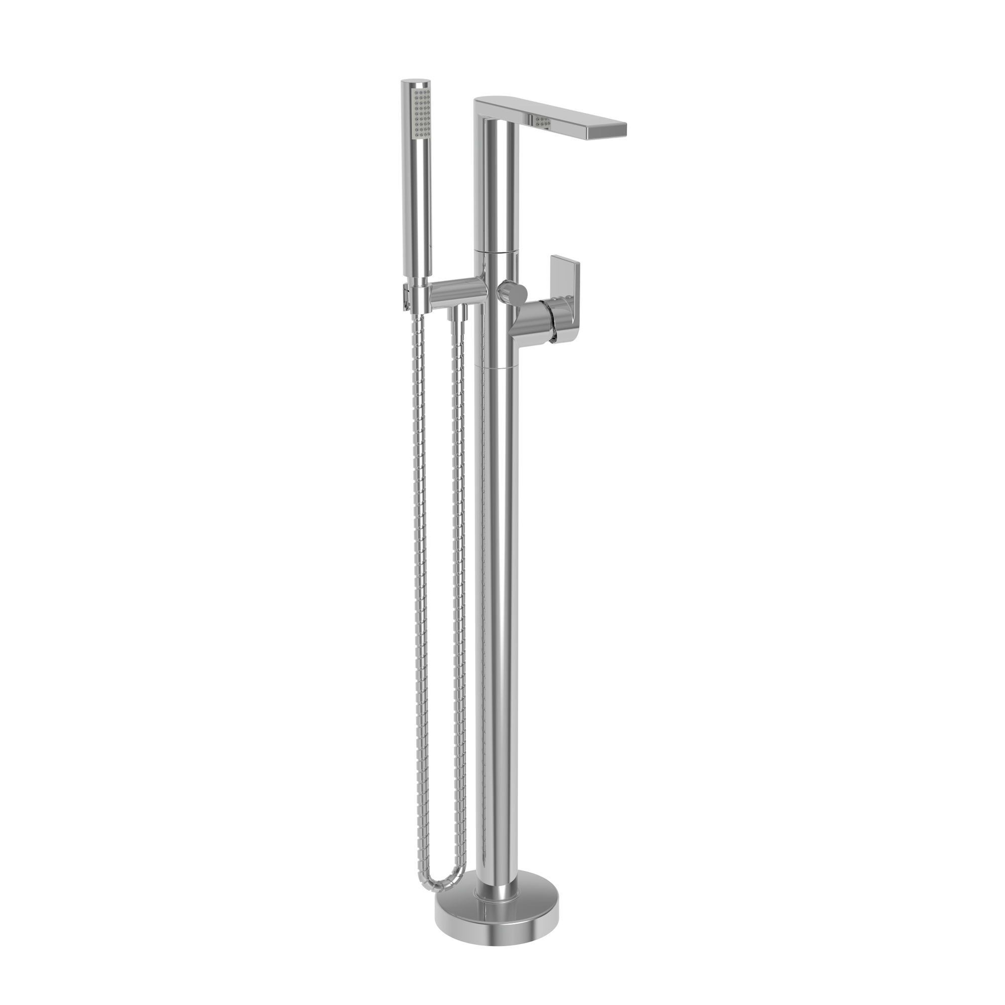 Newport Brass Skylar Floor Mounted Tub Filler with Diverter and Hand Shower