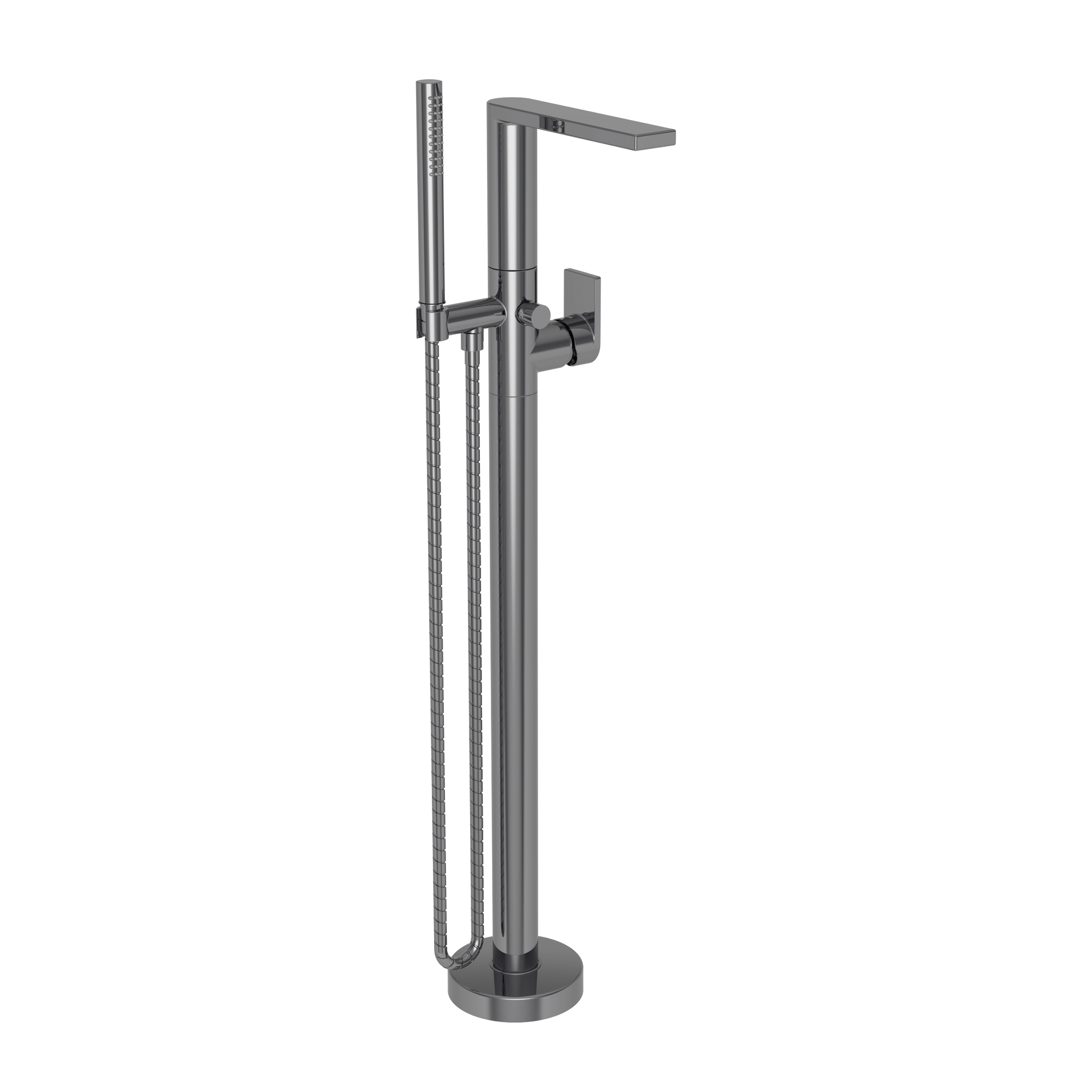Newport Brass Skylar Floor Mounted Tub Filler with Diverter and Hand Shower