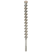 Milwaukee SDS-Max 4-cutter rotary hammer drill bit with 1-3/8 inch diameter and helical flute design.