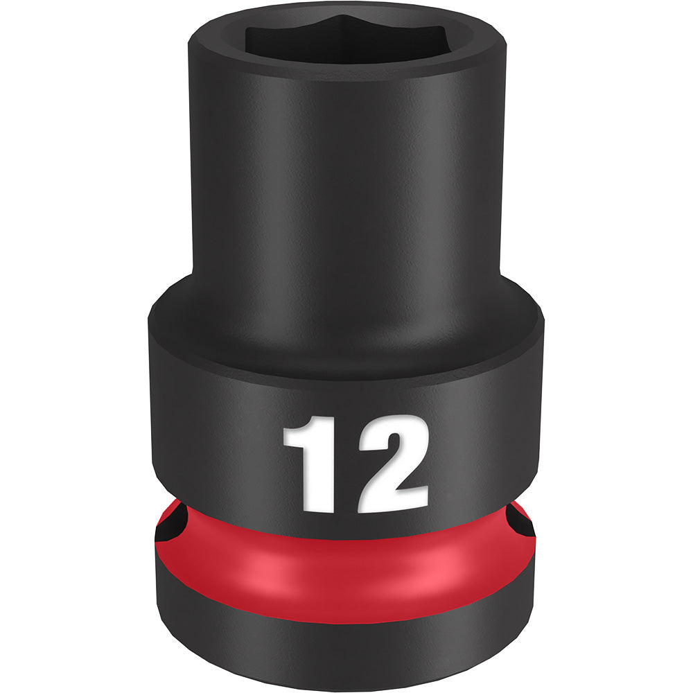 Milwaukee 49-66-6244 Shockwave Impact Duty 1/2" Drive 12MM Standard 6 Point Socket