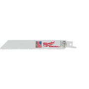 Milwaukee 48-00-5091 6 in. 8/12 TPI SAWZALL Blades 5PK