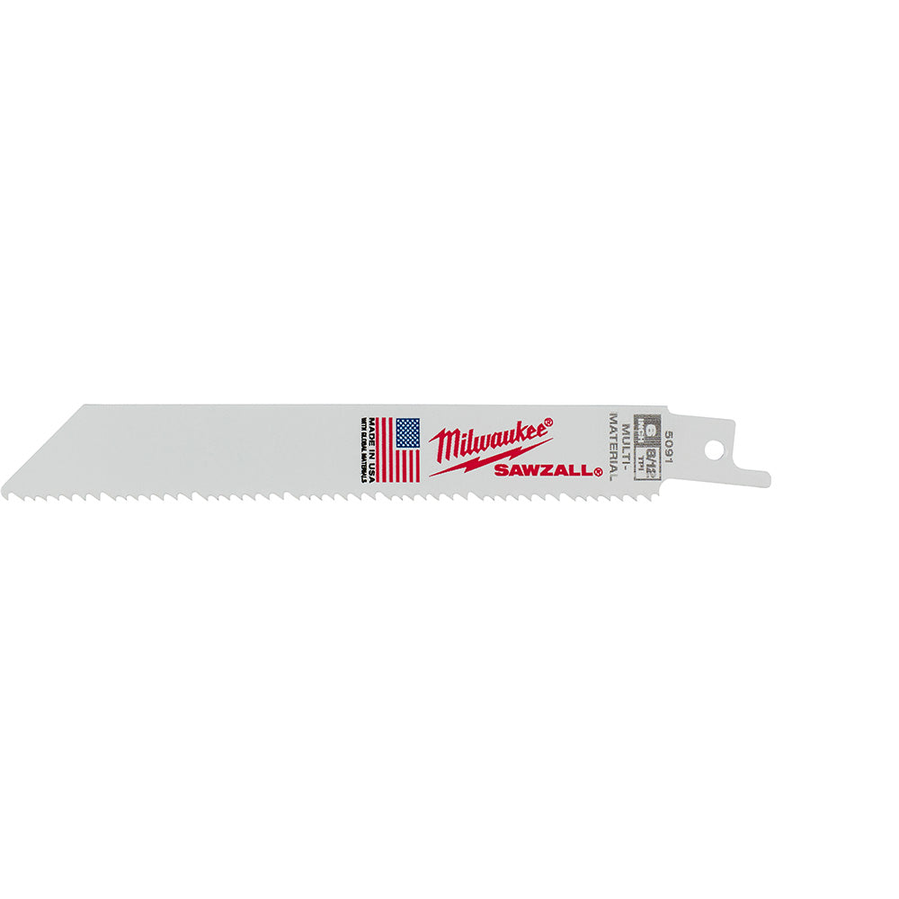 Milwaukee 48-01-6091 6 in. 8/12 TPI SAWZALL Blades (50 Pack)
