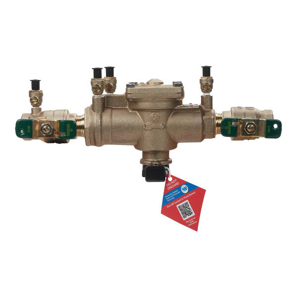 Watts 88004112 Lead Free RPZ Backflow Preventer 1 Inch Tee Handle Flood Sensor