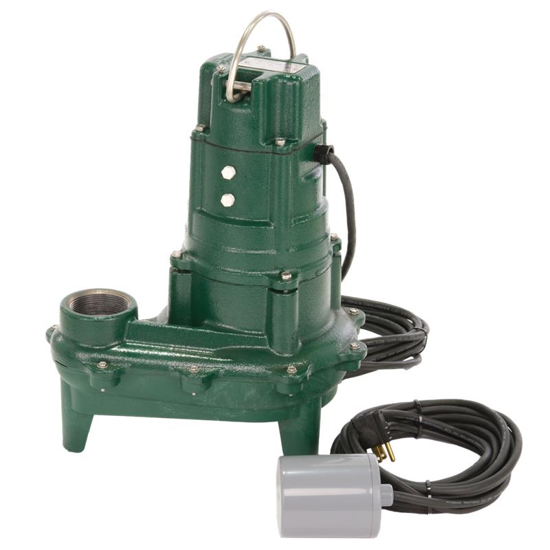 Zoeller Pumps BN270 1.0 HP Sewage Pump with 20' Cord and Switch