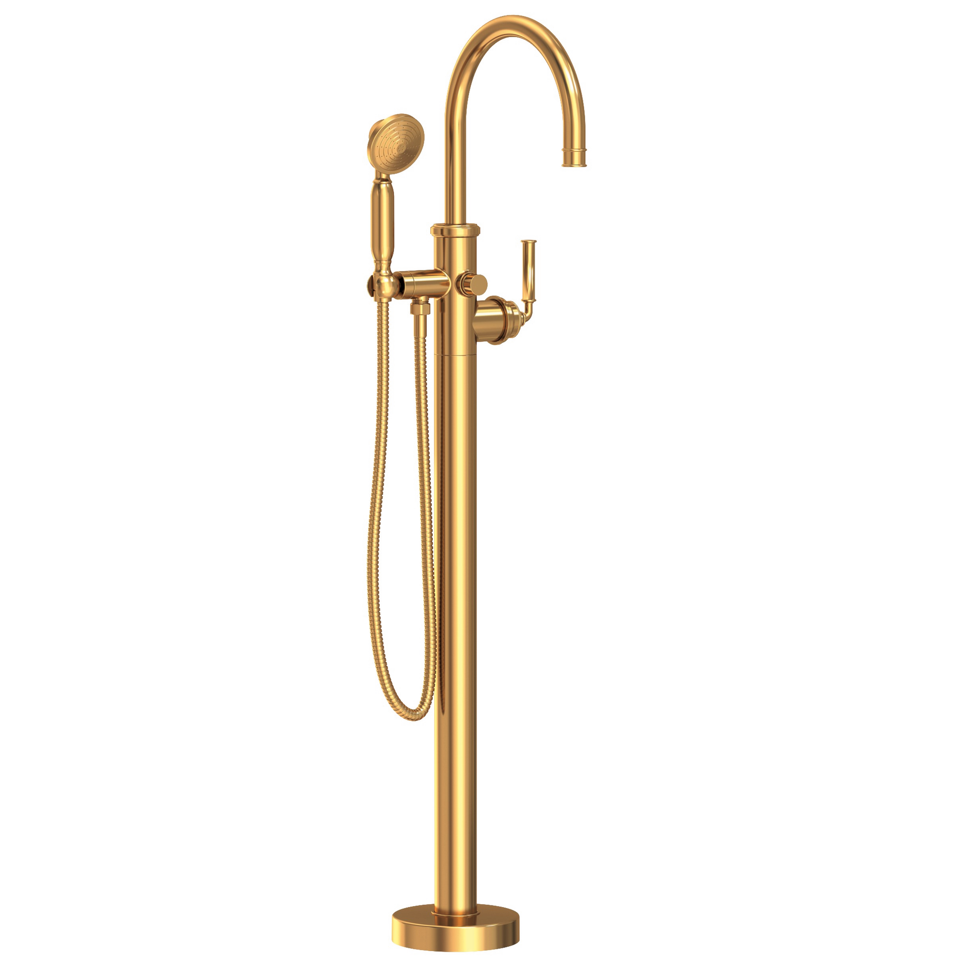 Newport Brass Taft Floor Mounted Tub Filler with Round Hand Shower
