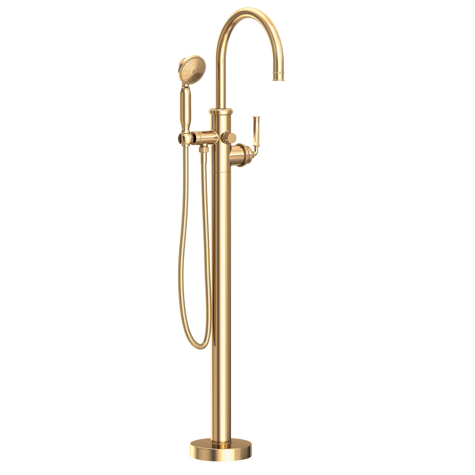 Newport Brass Taft Floor Mounted Tub Filler with Round Hand Shower