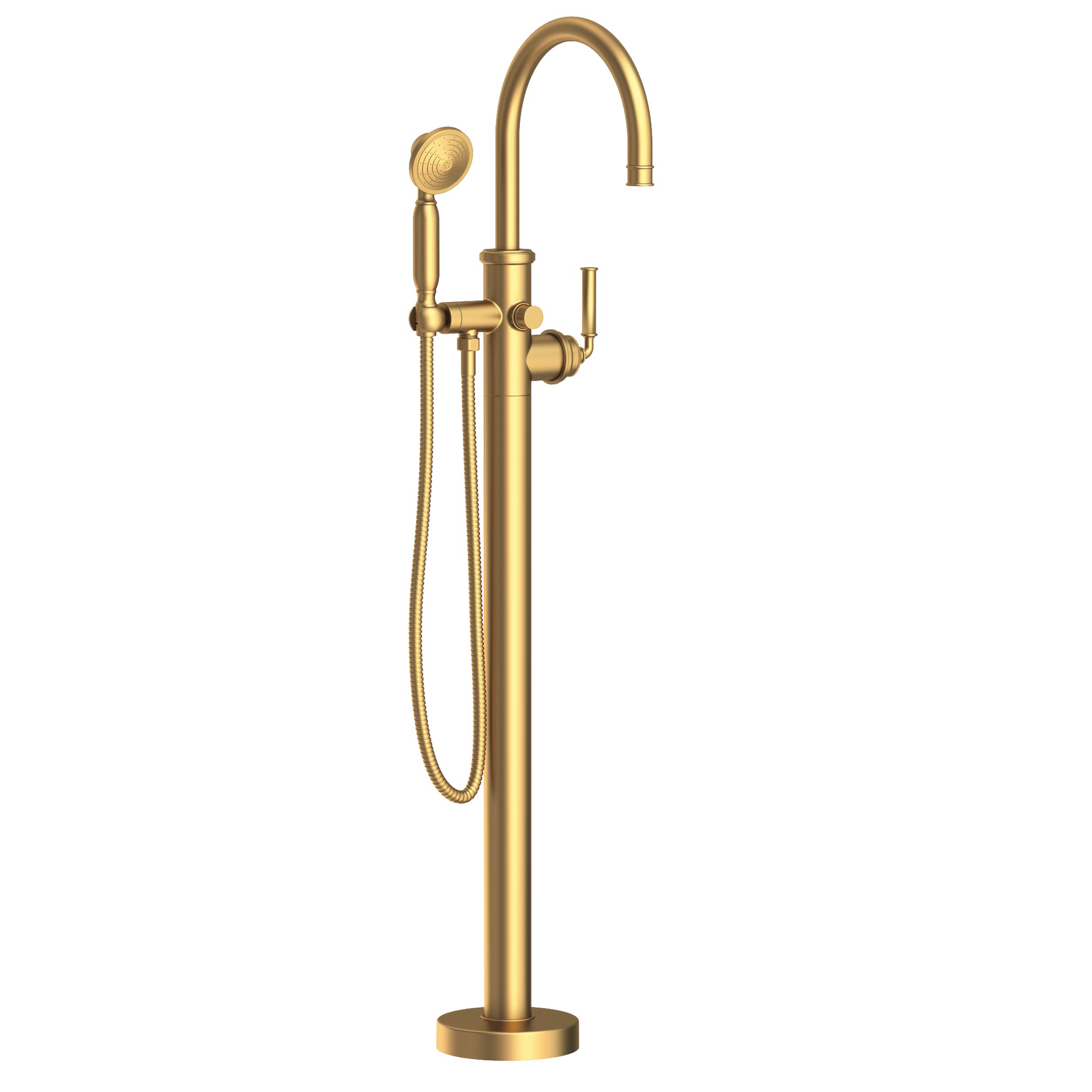 Newport Brass Taft Floor Mounted Tub Filler with Round Hand Shower