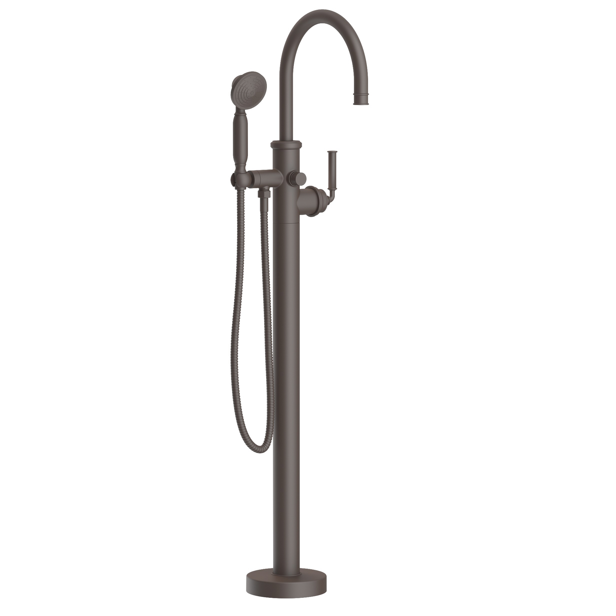 Newport Brass Taft Floor Mounted Tub Filler with Round Hand Shower