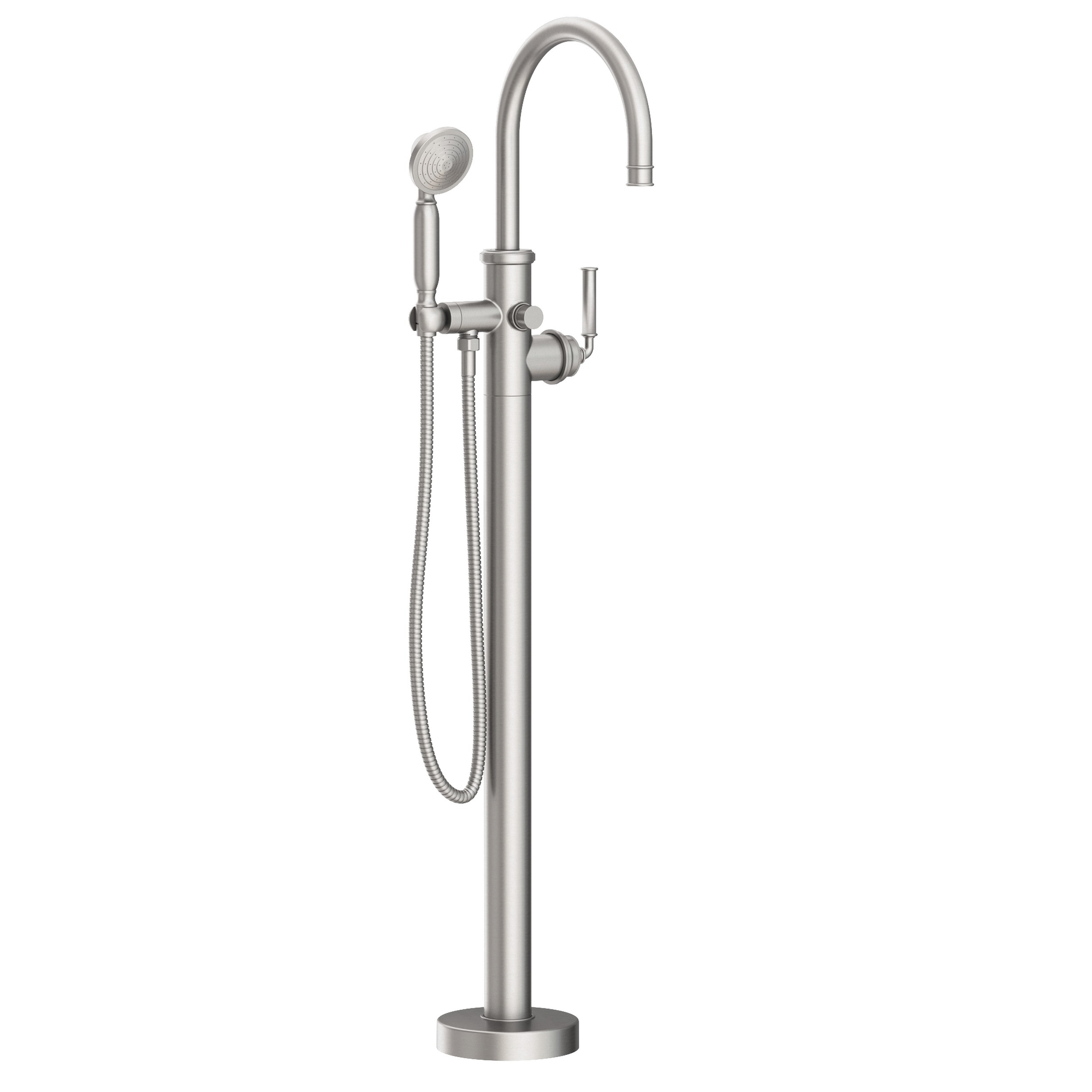 Newport Brass Taft Floor Mounted Tub Filler with Round Hand Shower