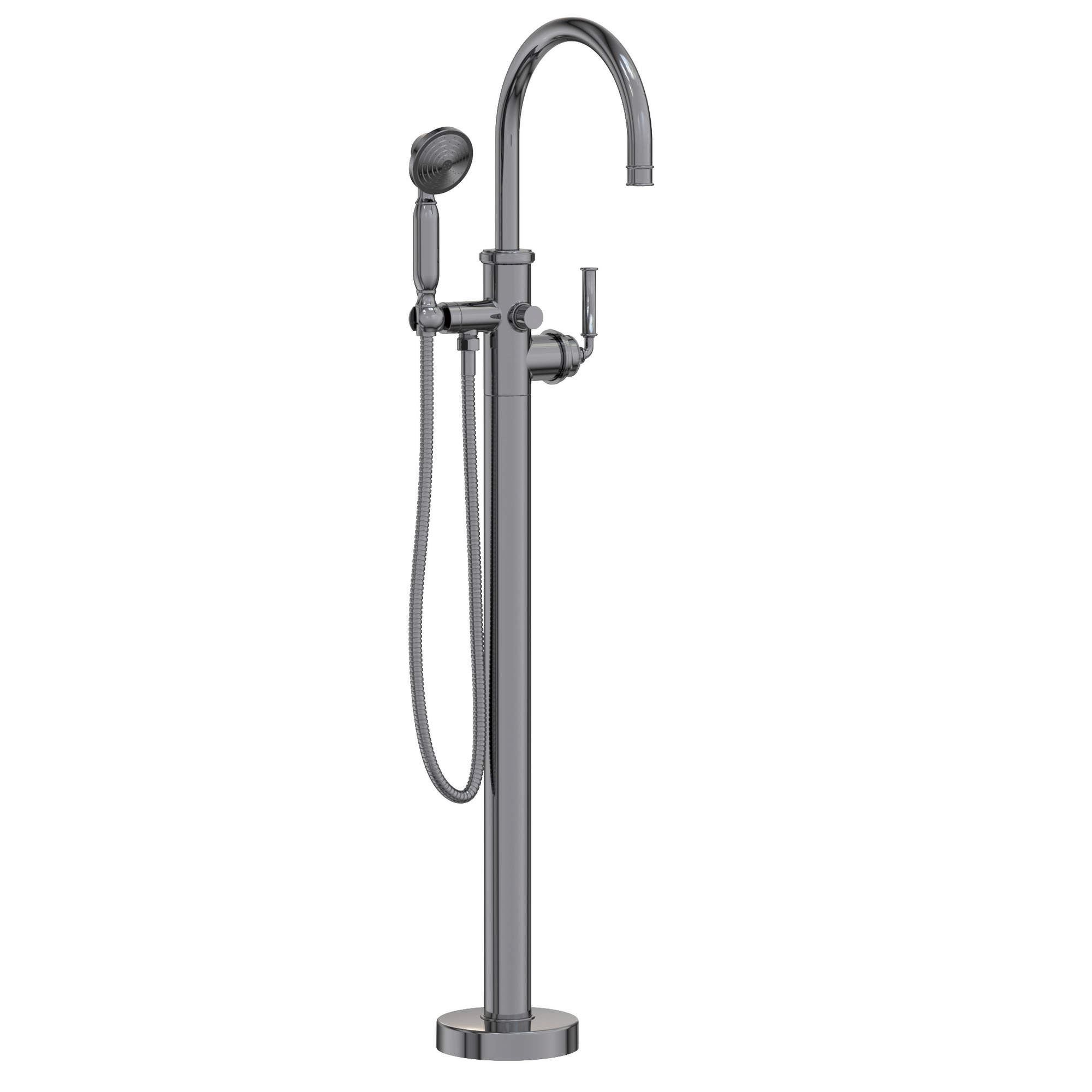 Newport Brass Taft Floor Mounted Tub Filler with Round Hand Shower