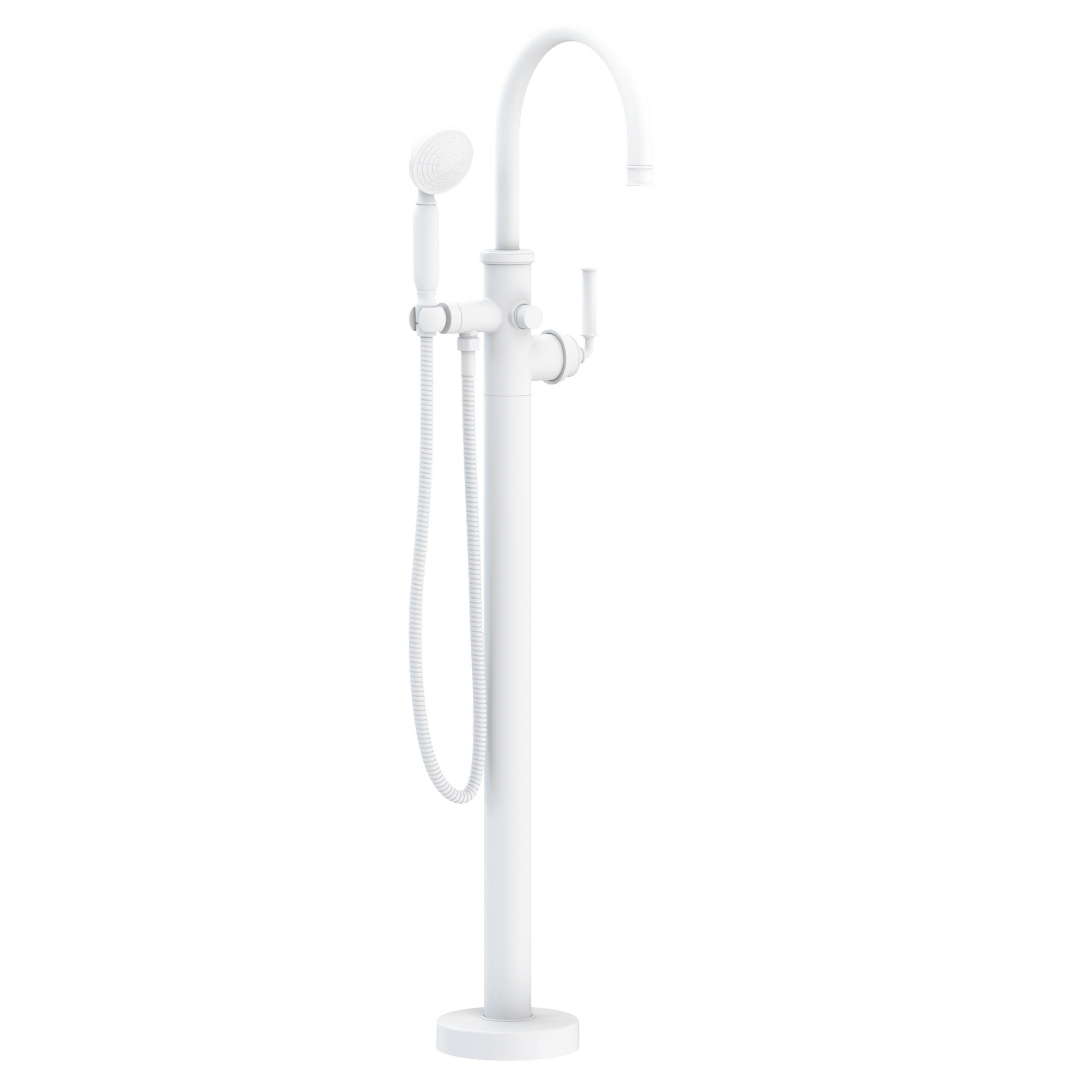 Newport Brass Taft Floor Mounted Tub Filler with Round Hand Shower