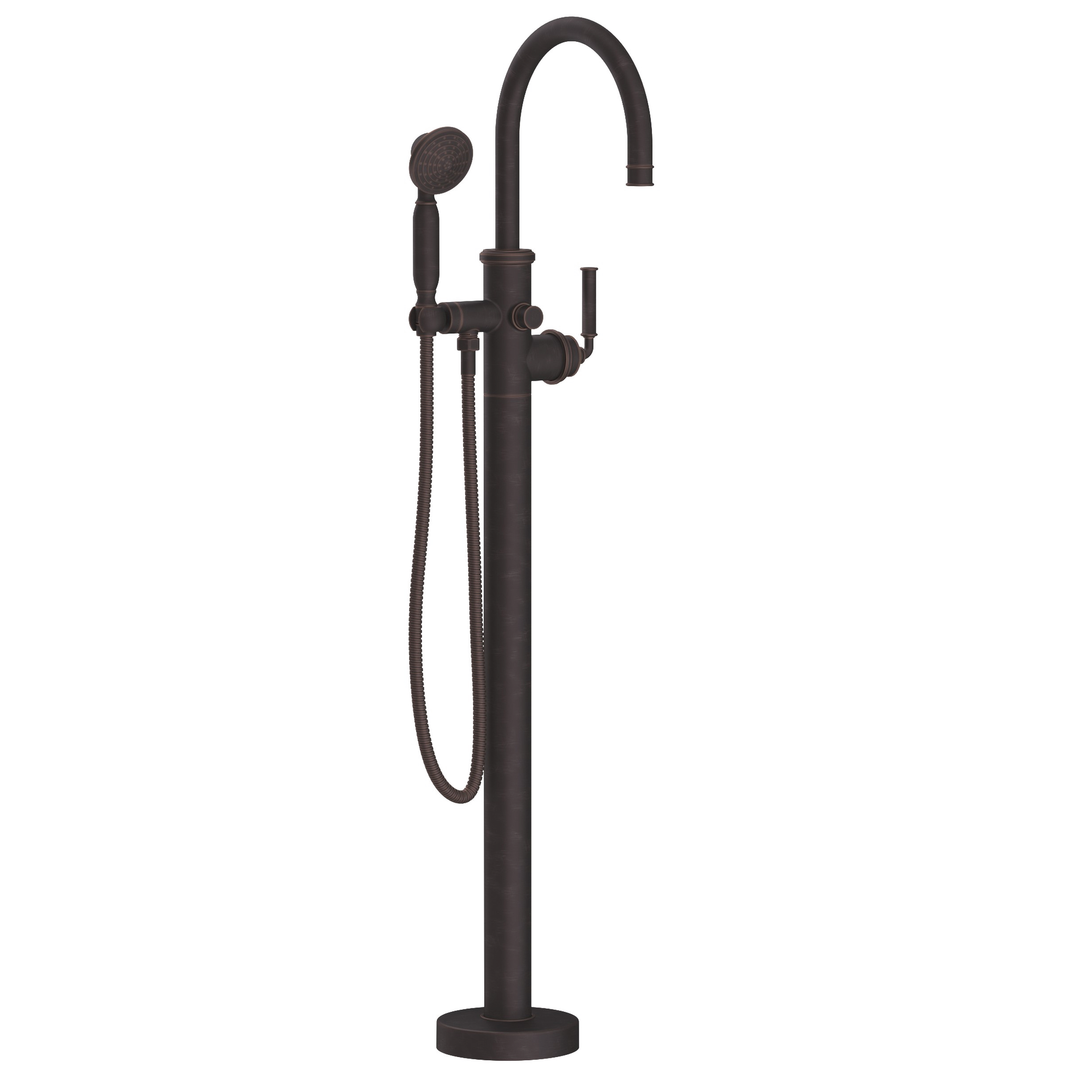 Newport Brass Taft Floor Mounted Tub Filler with Round Hand Shower