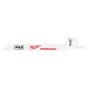 Milwaukee M12 HACKZALL bi-metal scroll blade with metal scroll cutting edge and mounting hole.