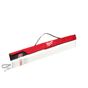 Milwaukee fish stick kit with red carrying case containing white fiberglass rods with red markings and metal hook attachment.