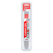 Five red and gray carbide-tipped hammer drill bits in clear plastic packaging labeled Diablo SPEEDemon for red granite.