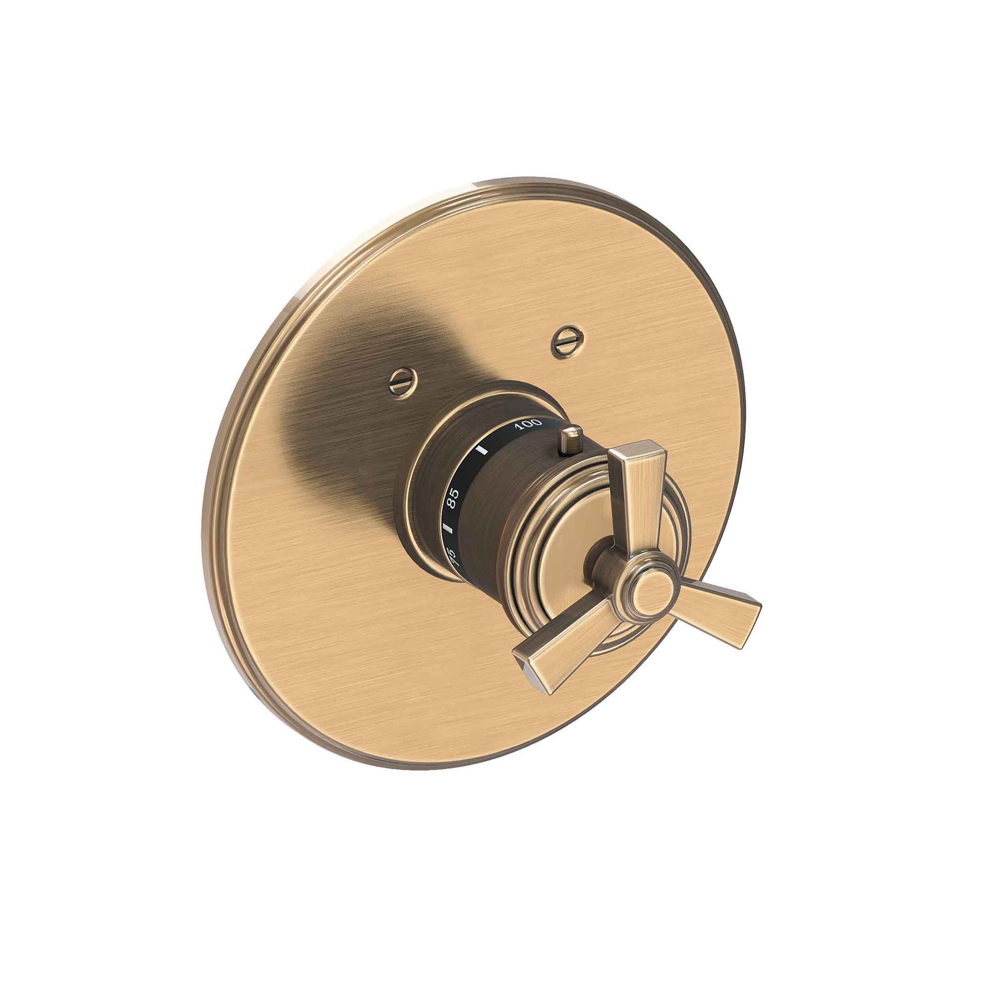 Newport Brass Miro 3/4 inch Round Thermostatic Trim with Cross Handles