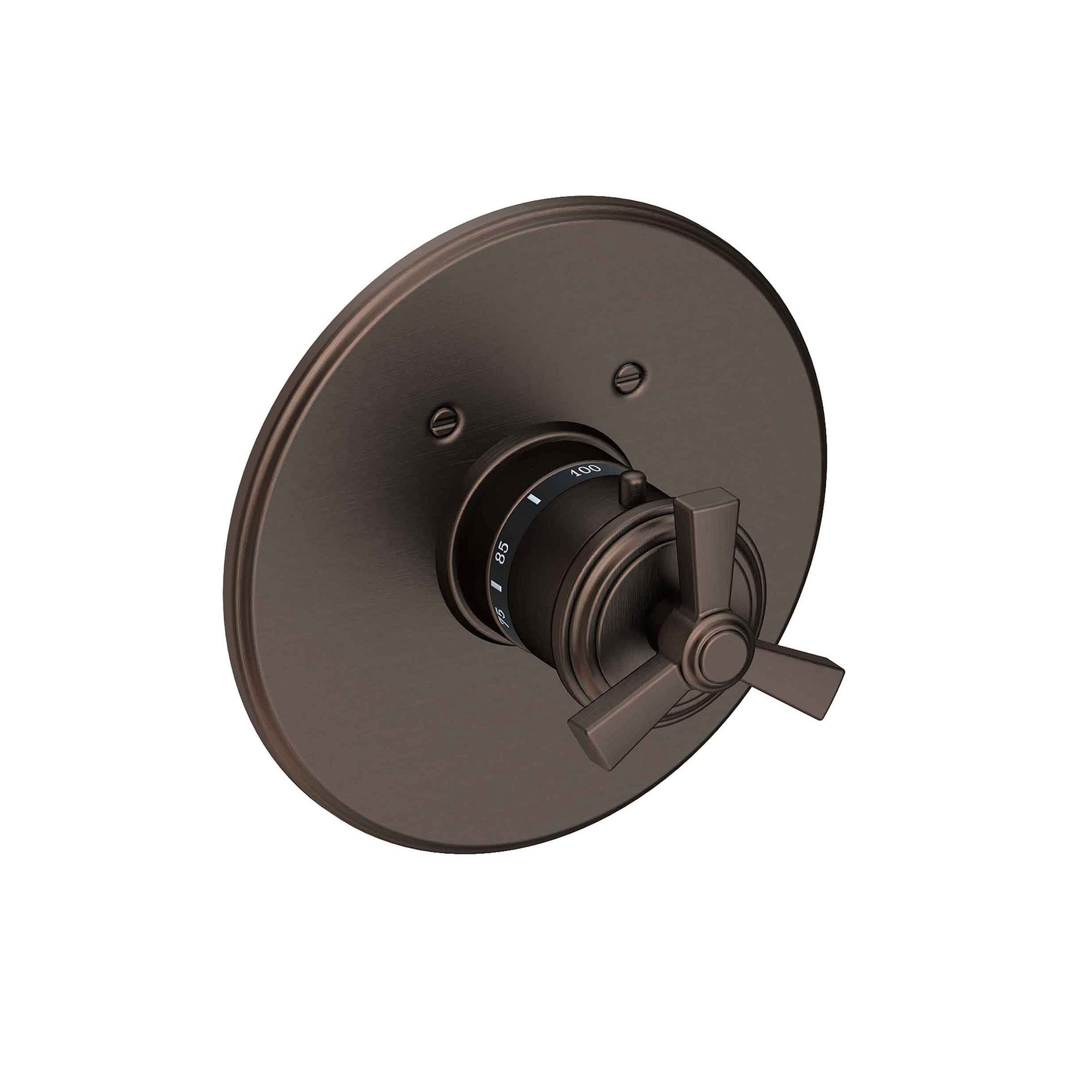 Newport Brass Miro 3/4 inch Round Thermostatic Trim with Cross Handles