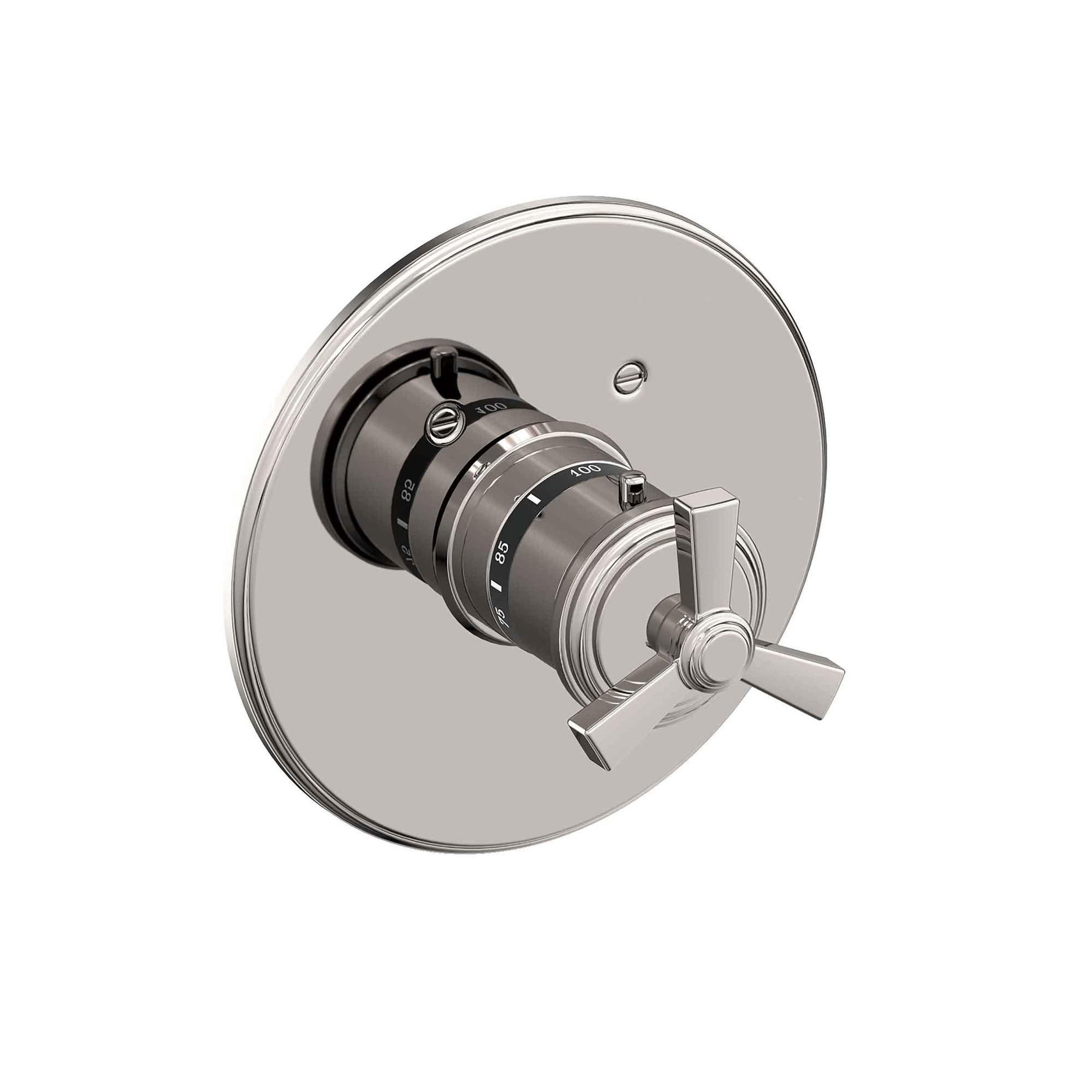 Newport Brass Miro 3/4 inch Round Thermostatic Trim with Cross Handles