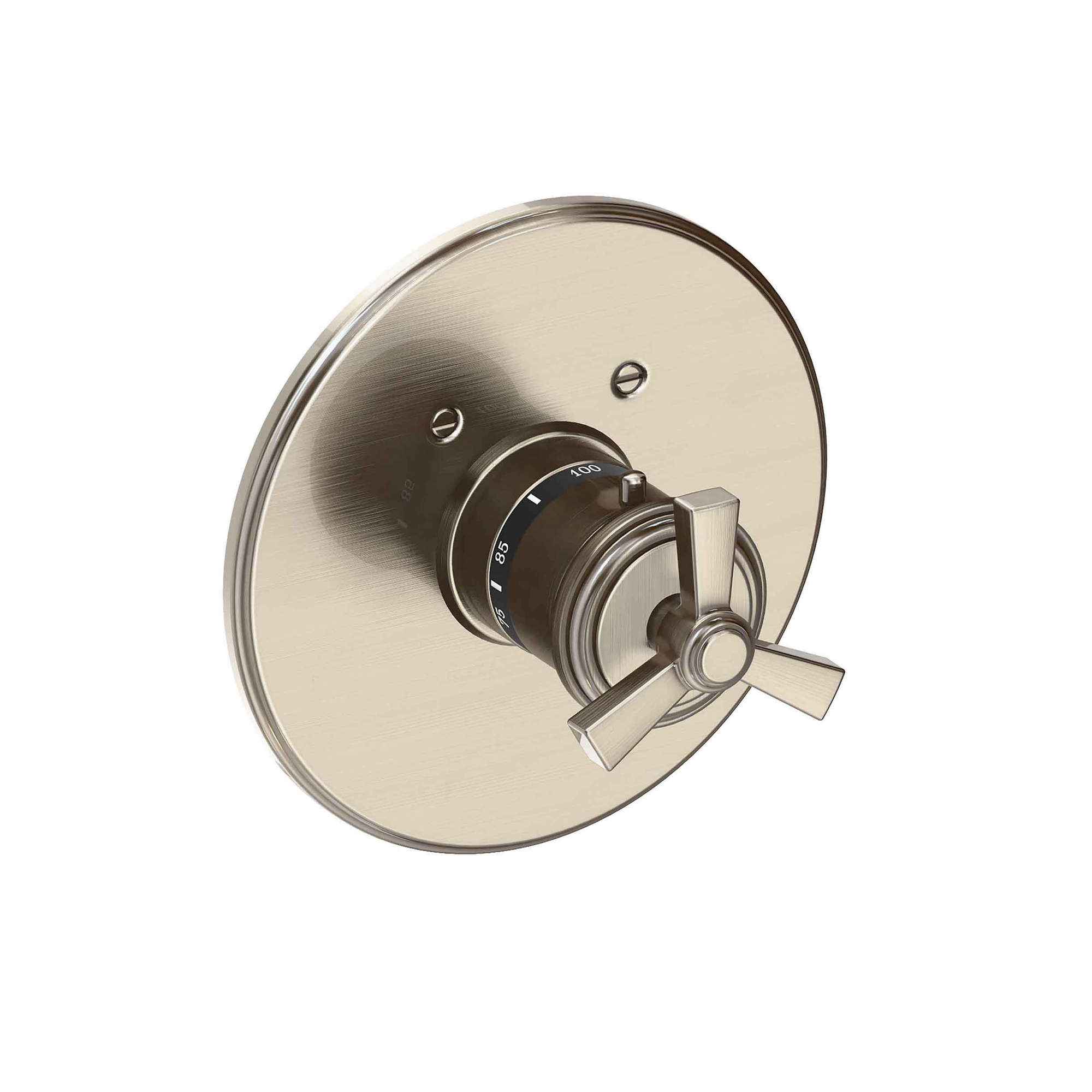 Newport Brass Miro 3/4 inch Round Thermostatic Trim with Cross Handles
