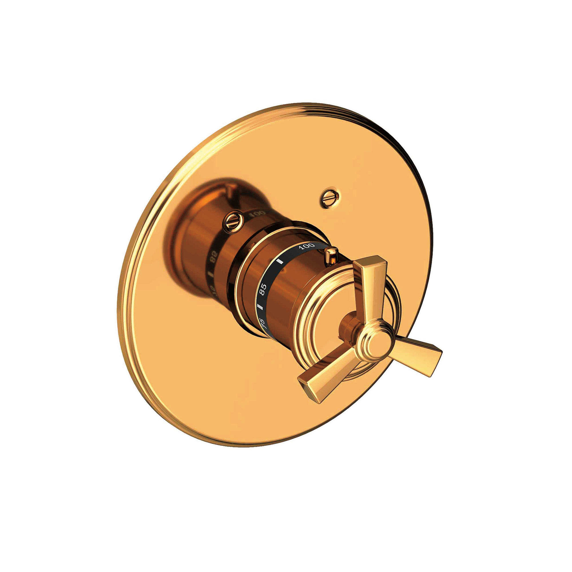Newport Brass Miro 3/4 inch Round Thermostatic Trim with Cross Handles