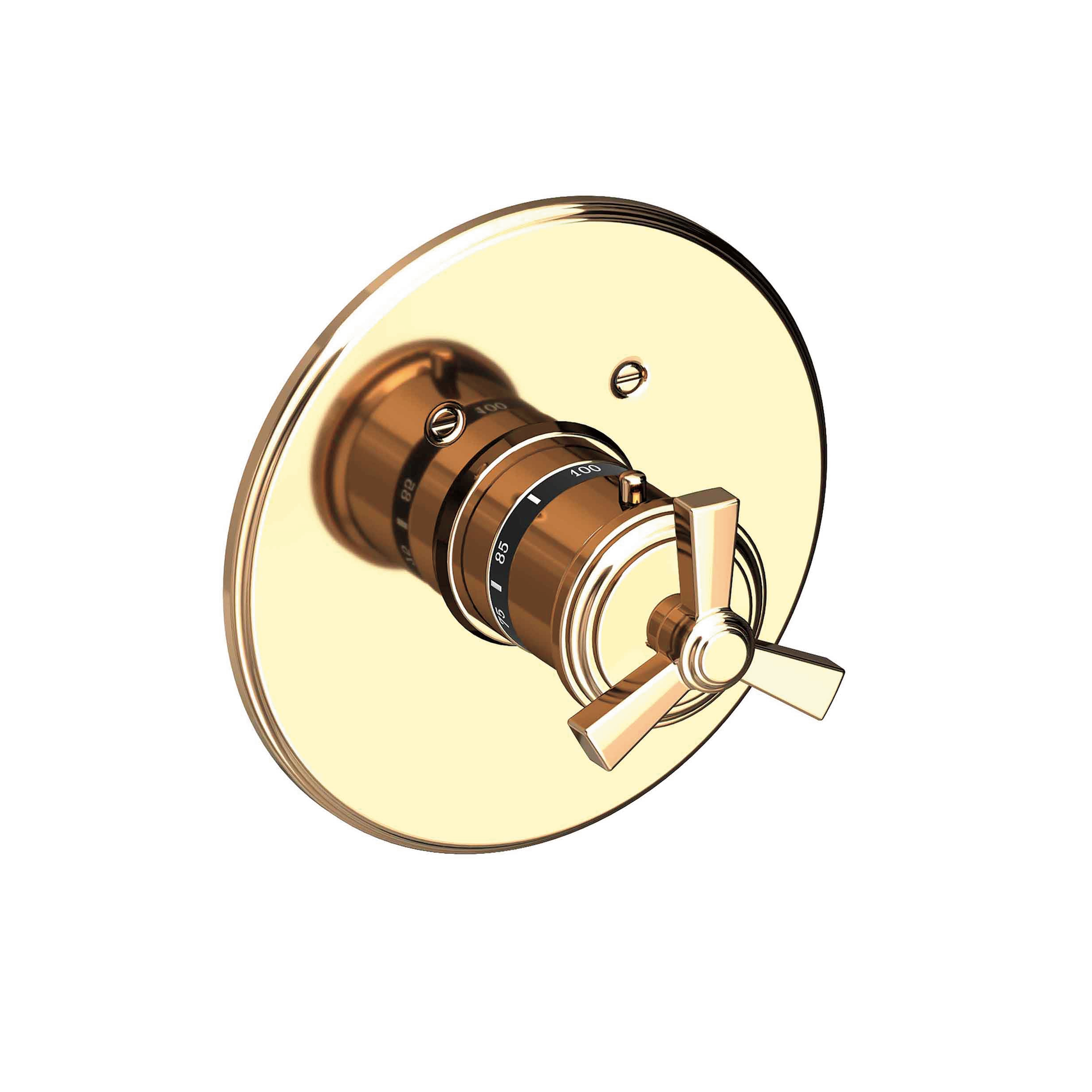 Newport Brass Miro 3/4 inch Round Thermostatic Trim with Cross Handles