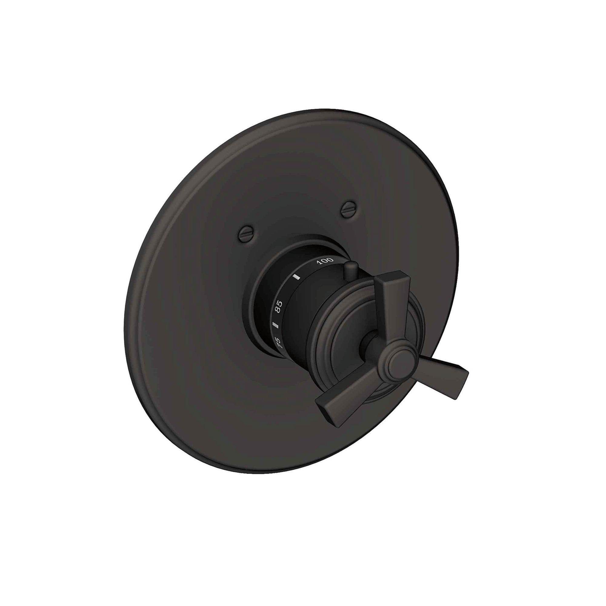 Newport Brass Miro 3/4 inch Round Thermostatic Trim with Cross Handles