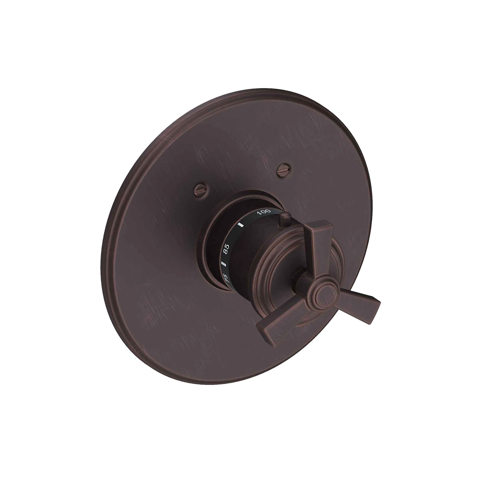 Newport Brass Miro 3/4 inch Round Thermostatic Trim with Cross Handles