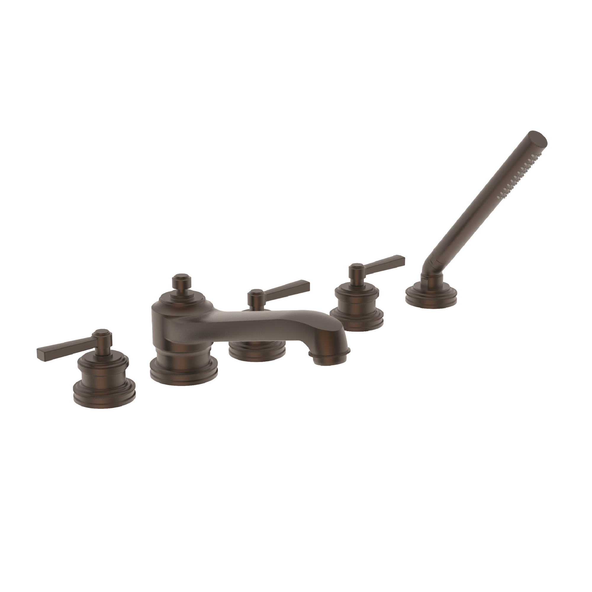 Newport Brass Miro Deck Mounted 3-Handle Roman Tub Filler w/ Handshower