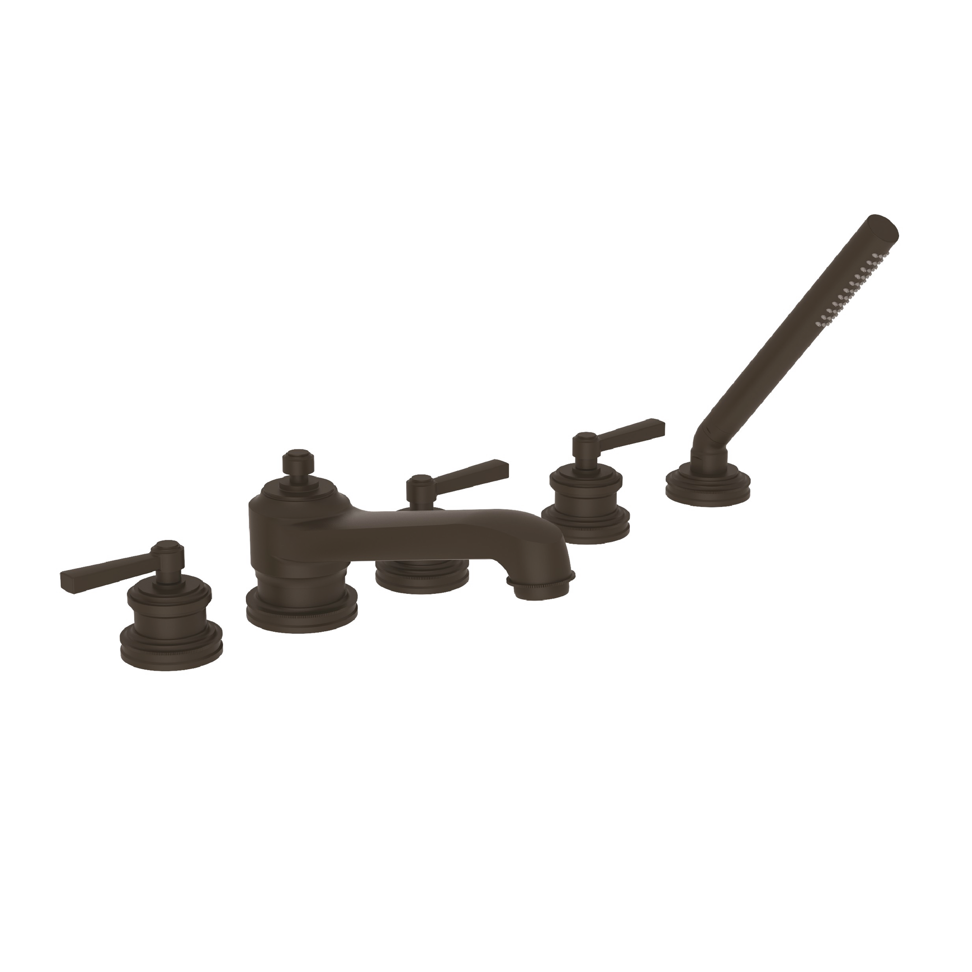 Newport Brass Miro Deck Mounted 3-Handle Roman Tub Filler w/ Handshower