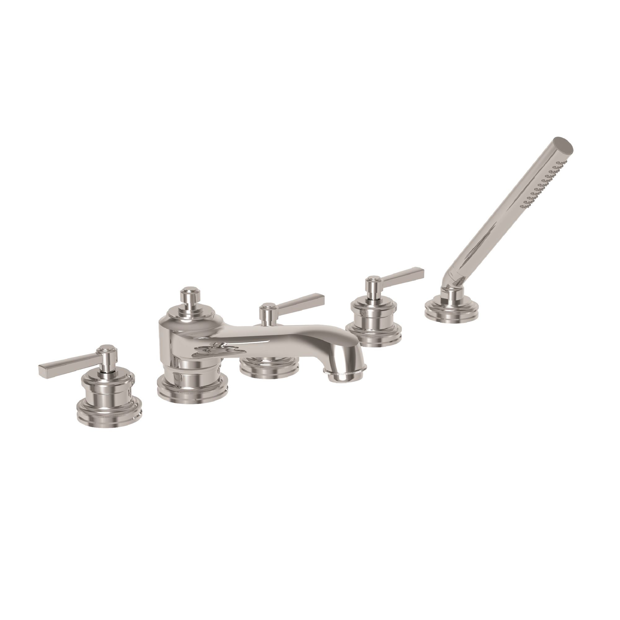 Newport Brass Miro Deck Mounted 3-Handle Roman Tub Filler w/ Handshower