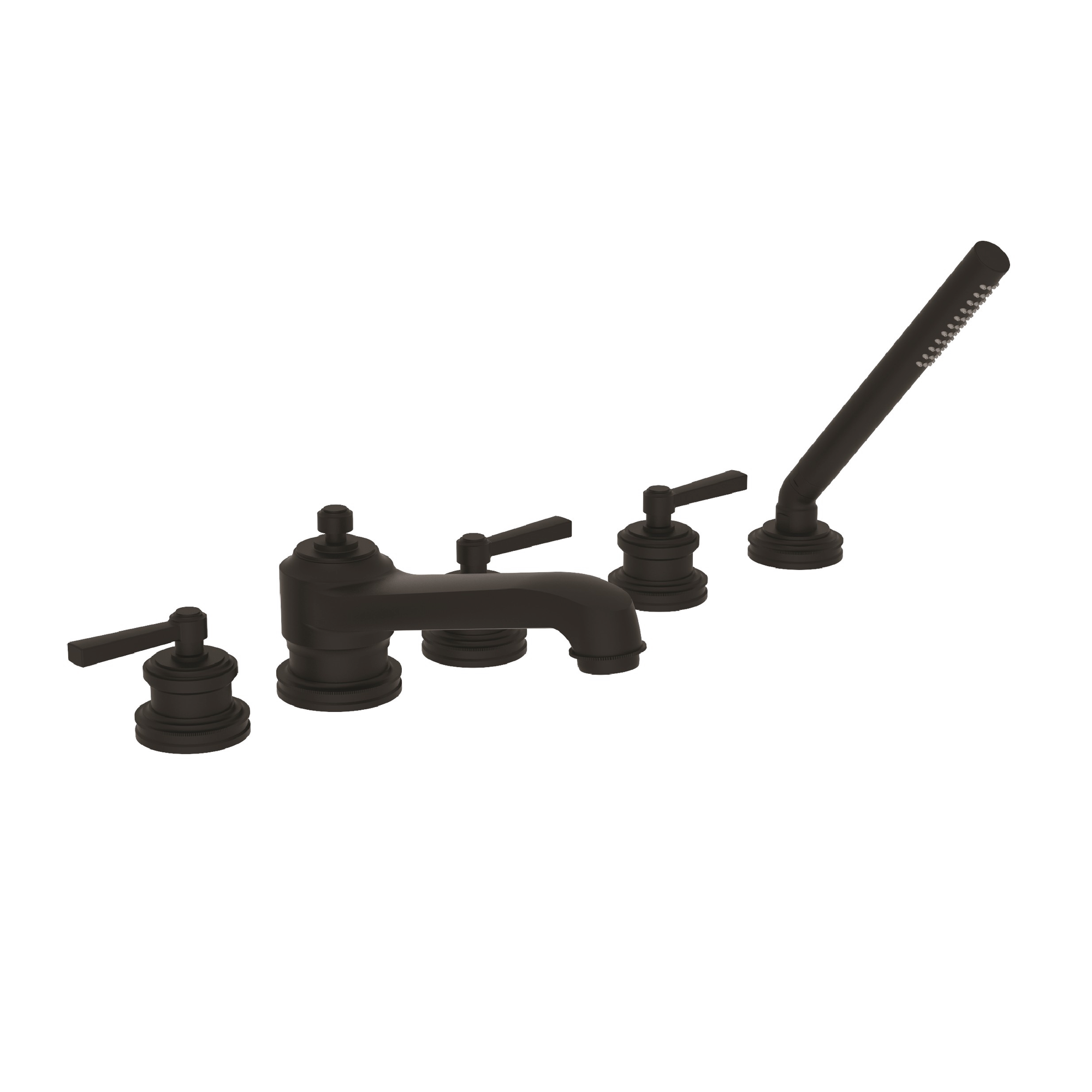 Newport Brass Miro Deck Mounted 3-Handle Roman Tub Filler w/ Handshower