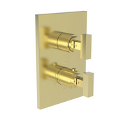 Newport Brass Skylar 1/2 inch Square Thermostatic Trim Plate with Two Handles
