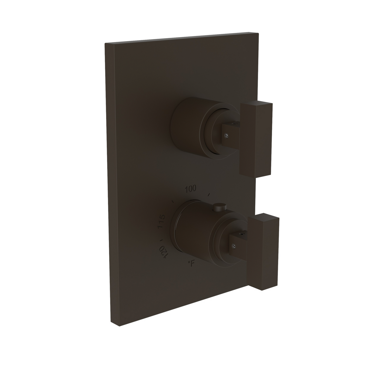 Newport Brass Skylar 1/2 inch Square Thermostatic Trim Plate with Two Handles