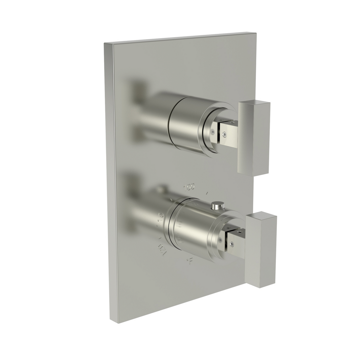 Newport Brass Skylar 1/2 inch Square Thermostatic Trim Plate with Two Handles