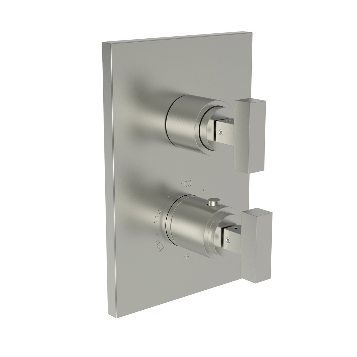 Newport Brass Skylar 1/2 inch Square Thermostatic Trim Plate with Two Handles
