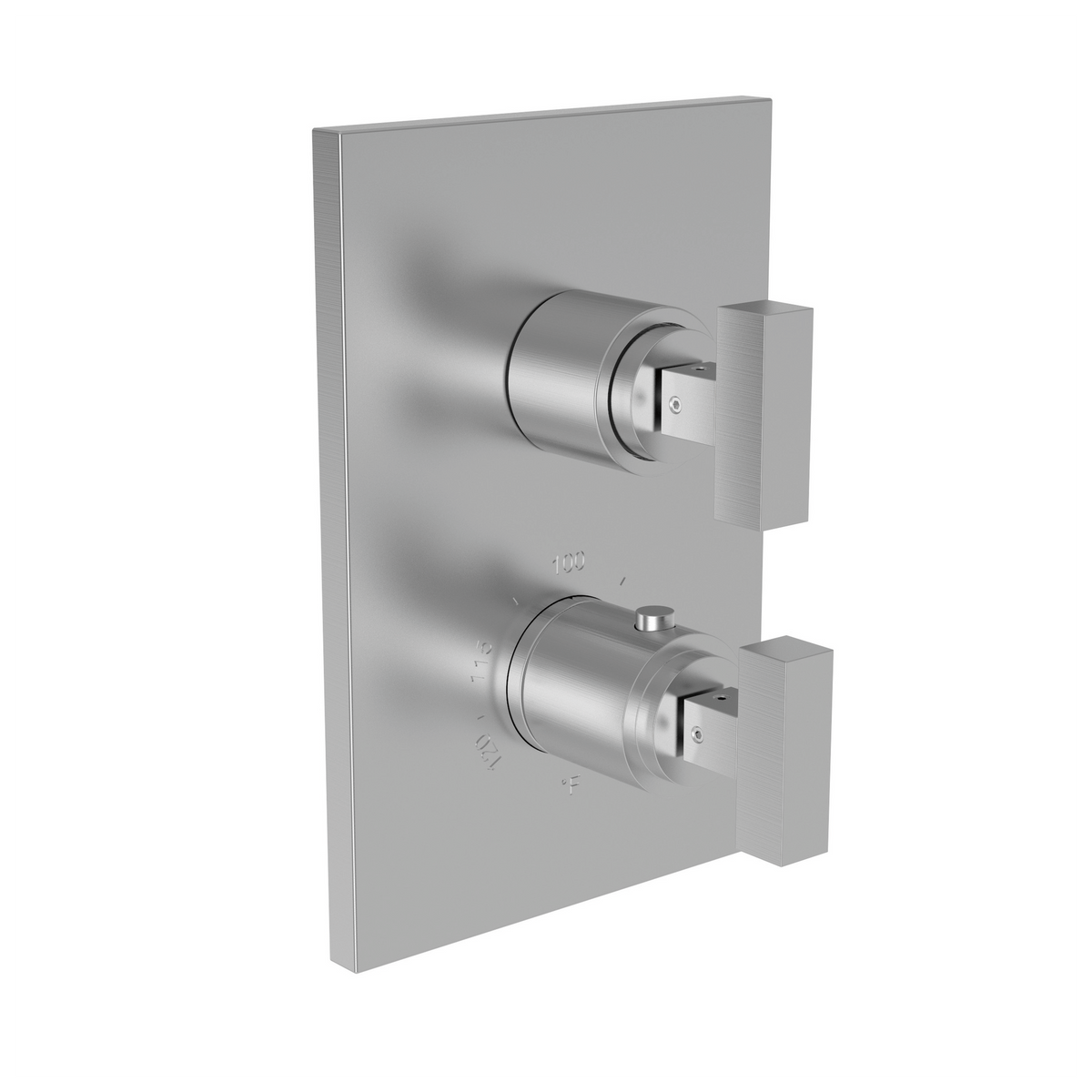 Newport Brass Skylar 1/2 inch Square Thermostatic Trim Plate with Two Handles