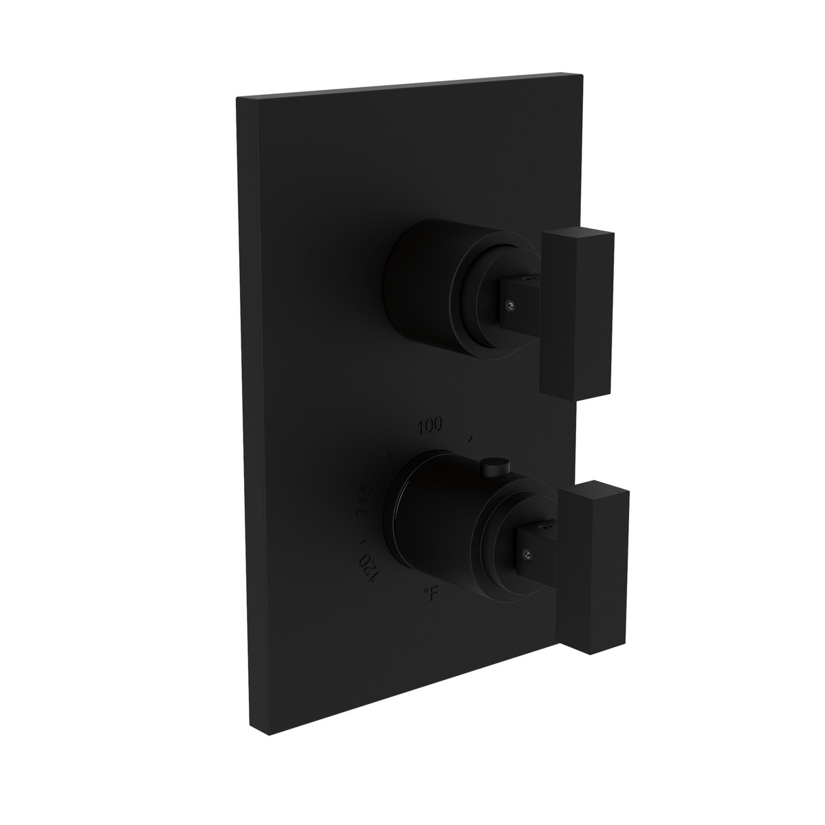 Newport Brass Skylar 1/2 inch Square Thermostatic Trim Plate with Two Handles