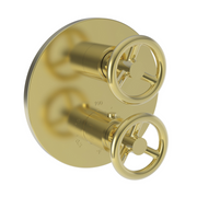Newport Brass Slater 1/2 inch Round Thermostatic Trim Plate w/ Two Wheel Handles