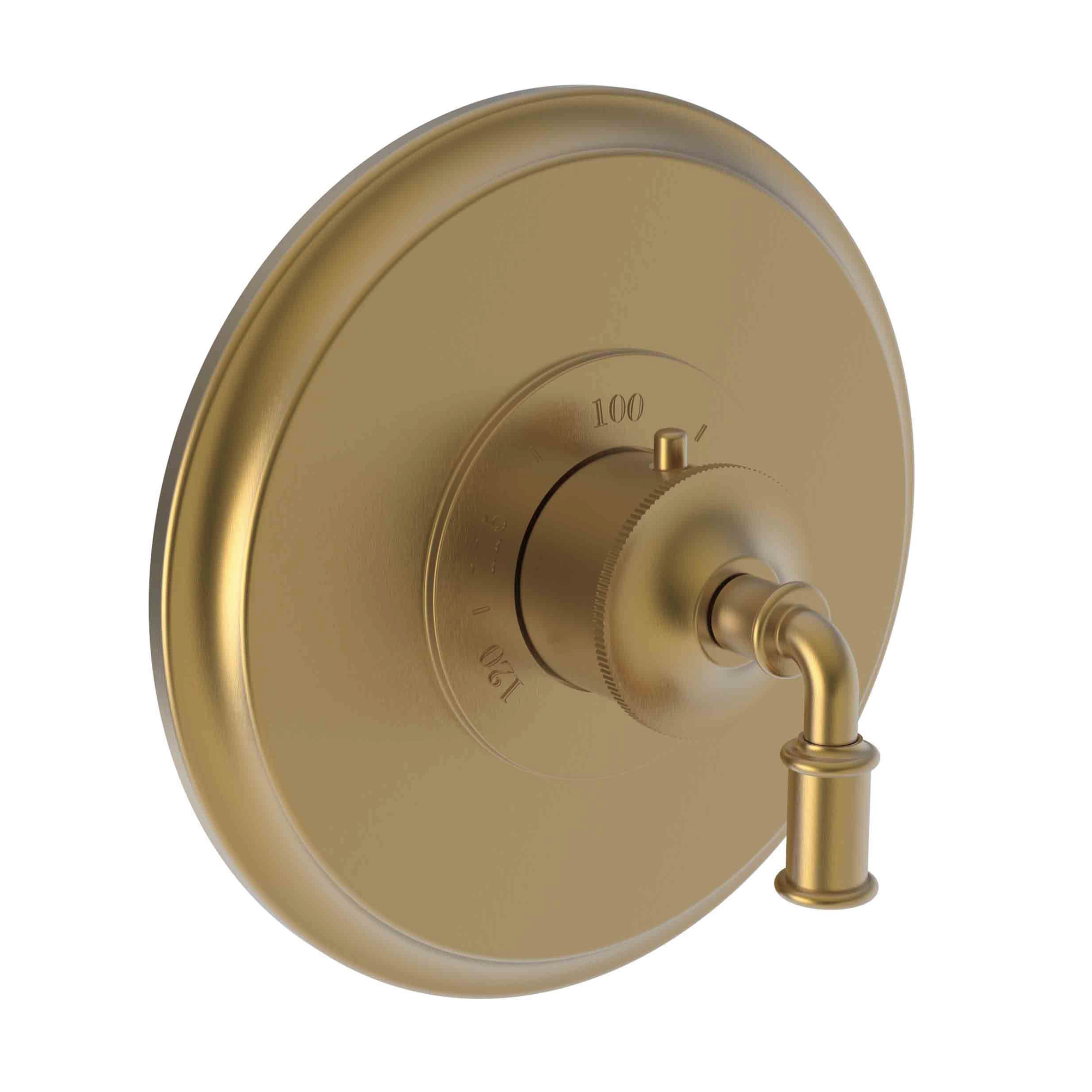 Newport Brass Taft 3/4 inch Round Thermostatic Trim Plate with Lever Handle