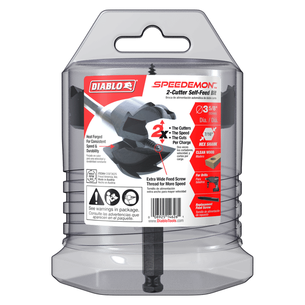 Diablo DSF3625 3-5/8 in. Dia. SPEEDemon Self-Feed Bit - 10 Pack