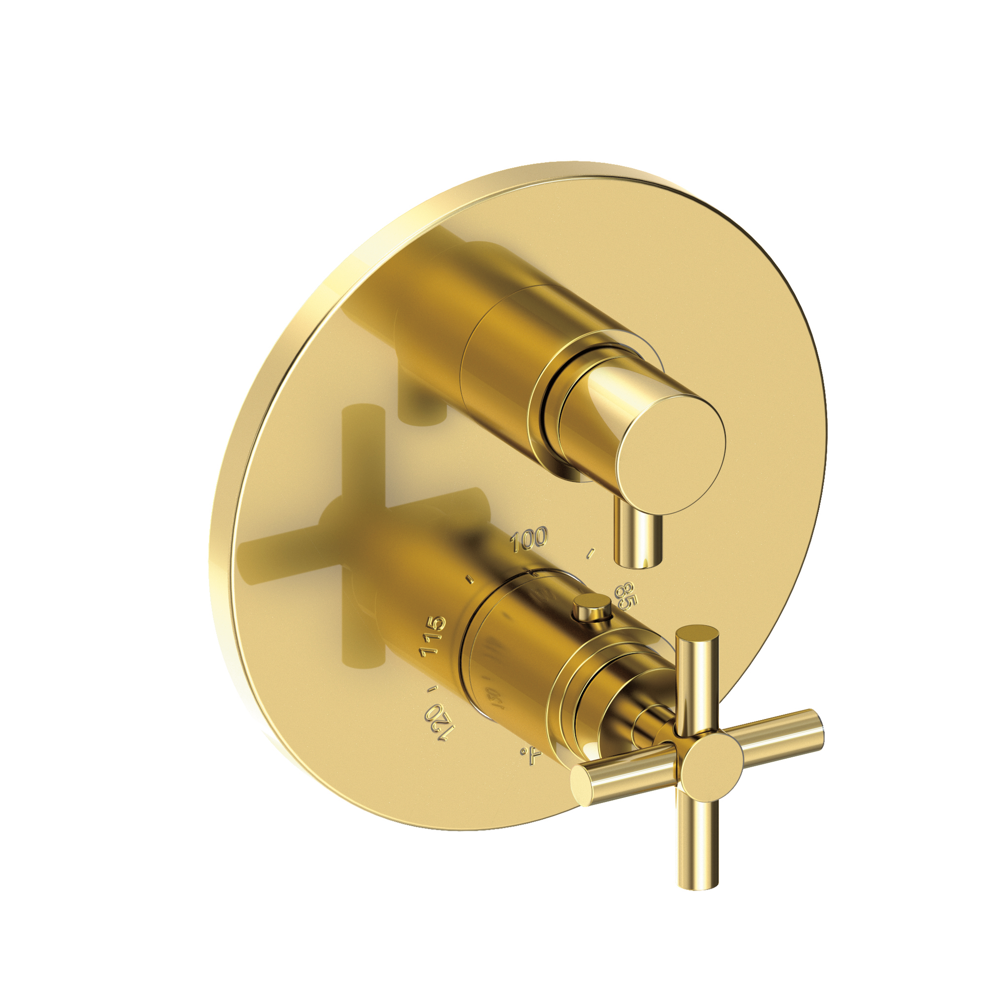 Newport Brass East Linear Round Thermostatic Valve Trim Only with 2 Cross Handles