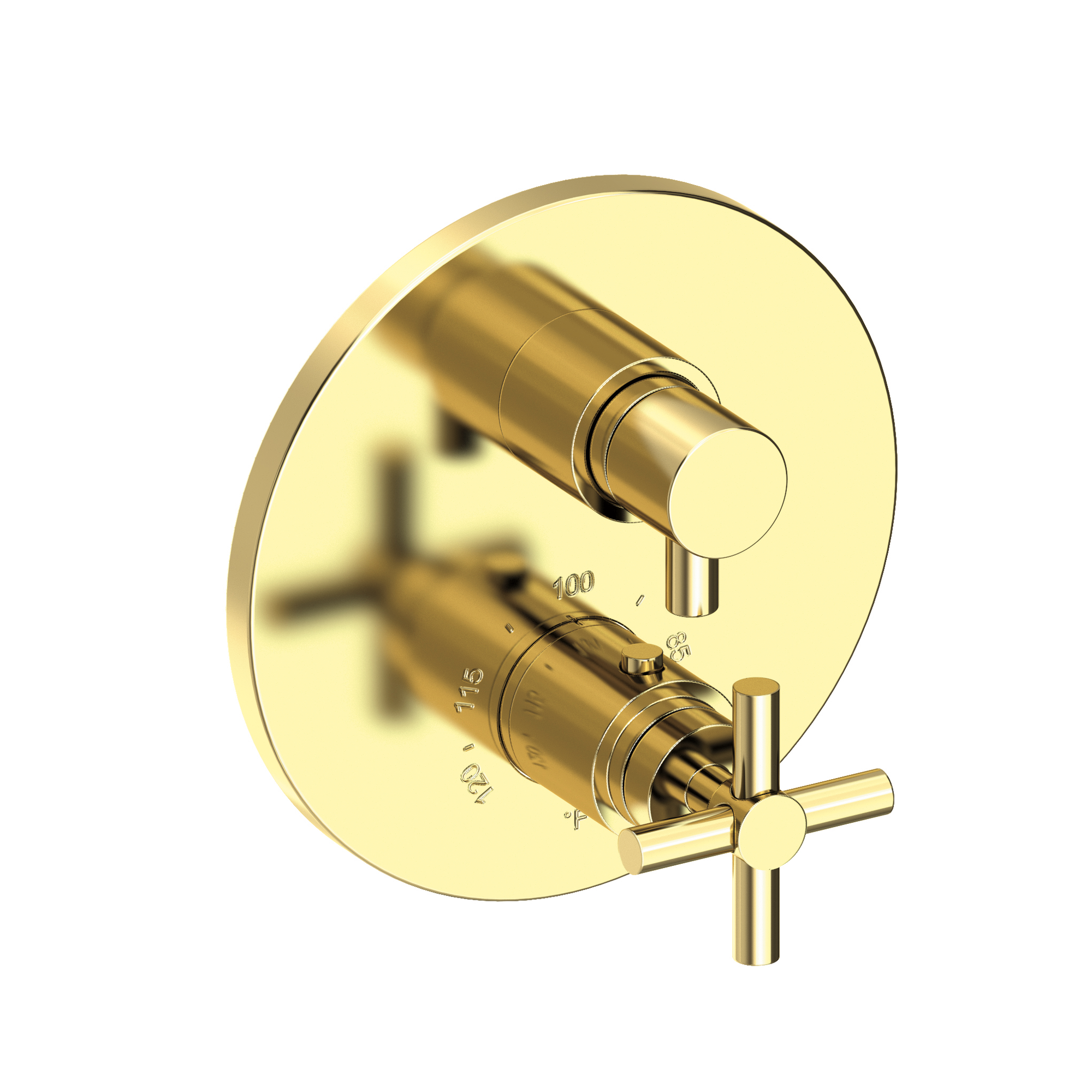 Newport Brass East Linear Round Thermostatic Valve Trim Only with 2 Cross Handles