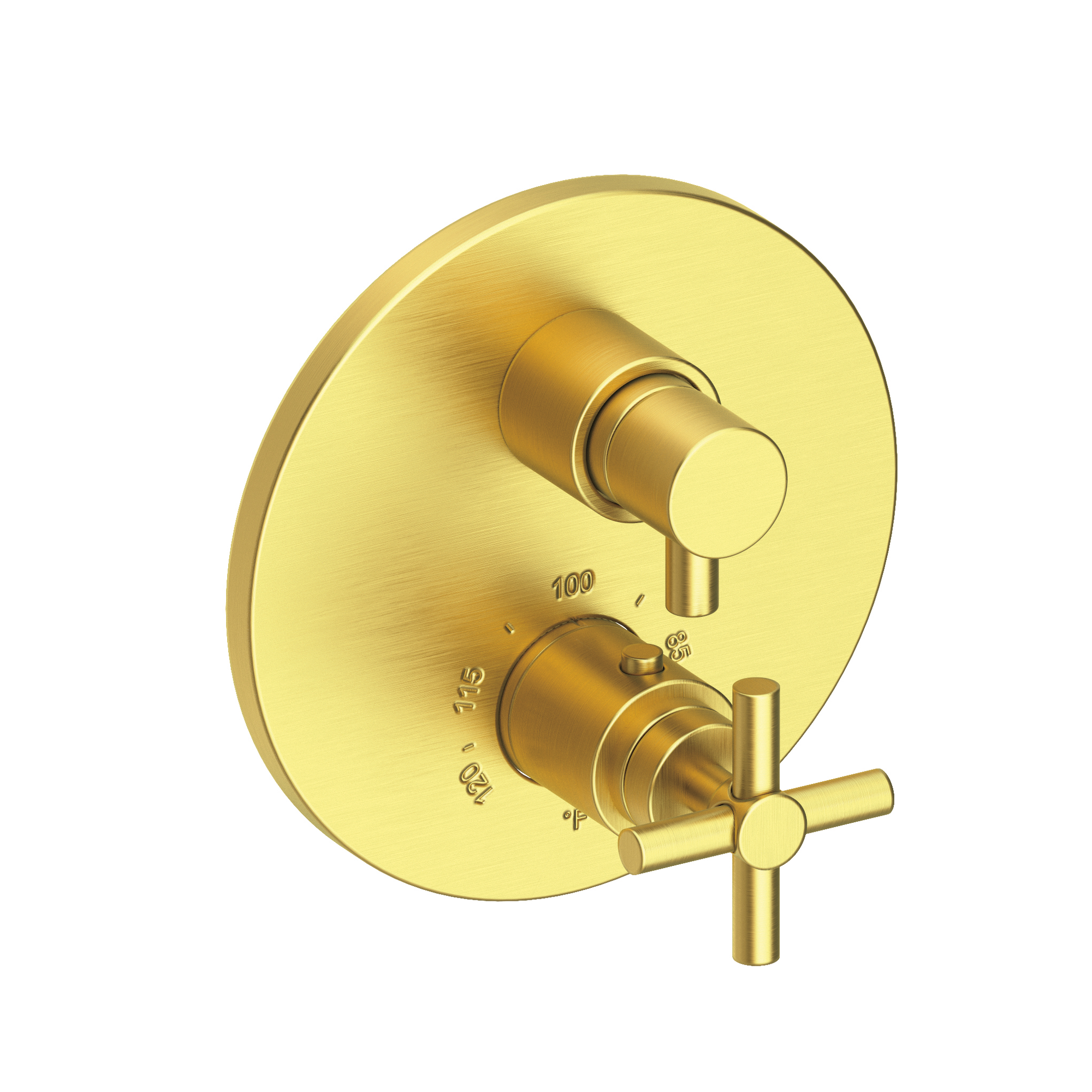 Newport Brass East Linear Round Thermostatic Valve Trim Only with 2 Cross Handles