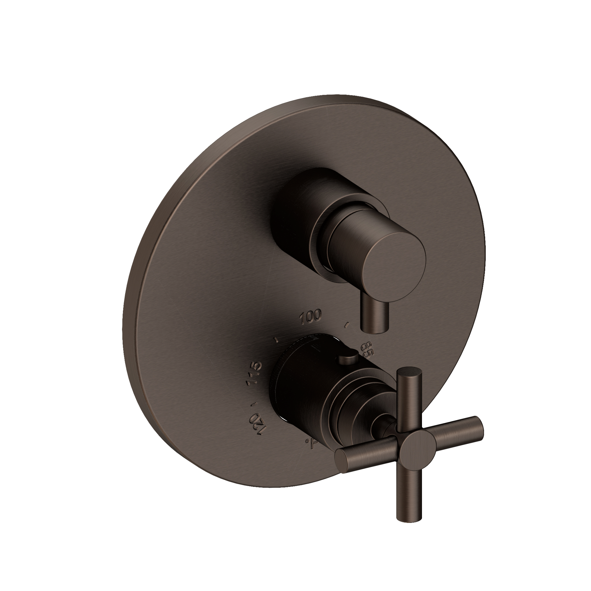 Newport Brass East Linear Round Thermostatic Valve Trim Only with 2 Cross Handles