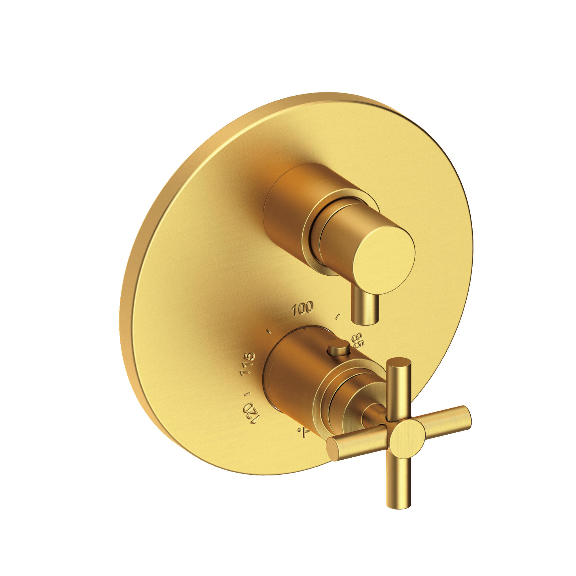 Newport Brass East Linear Round Thermostatic Valve Trim Only with 2 Cross Handles