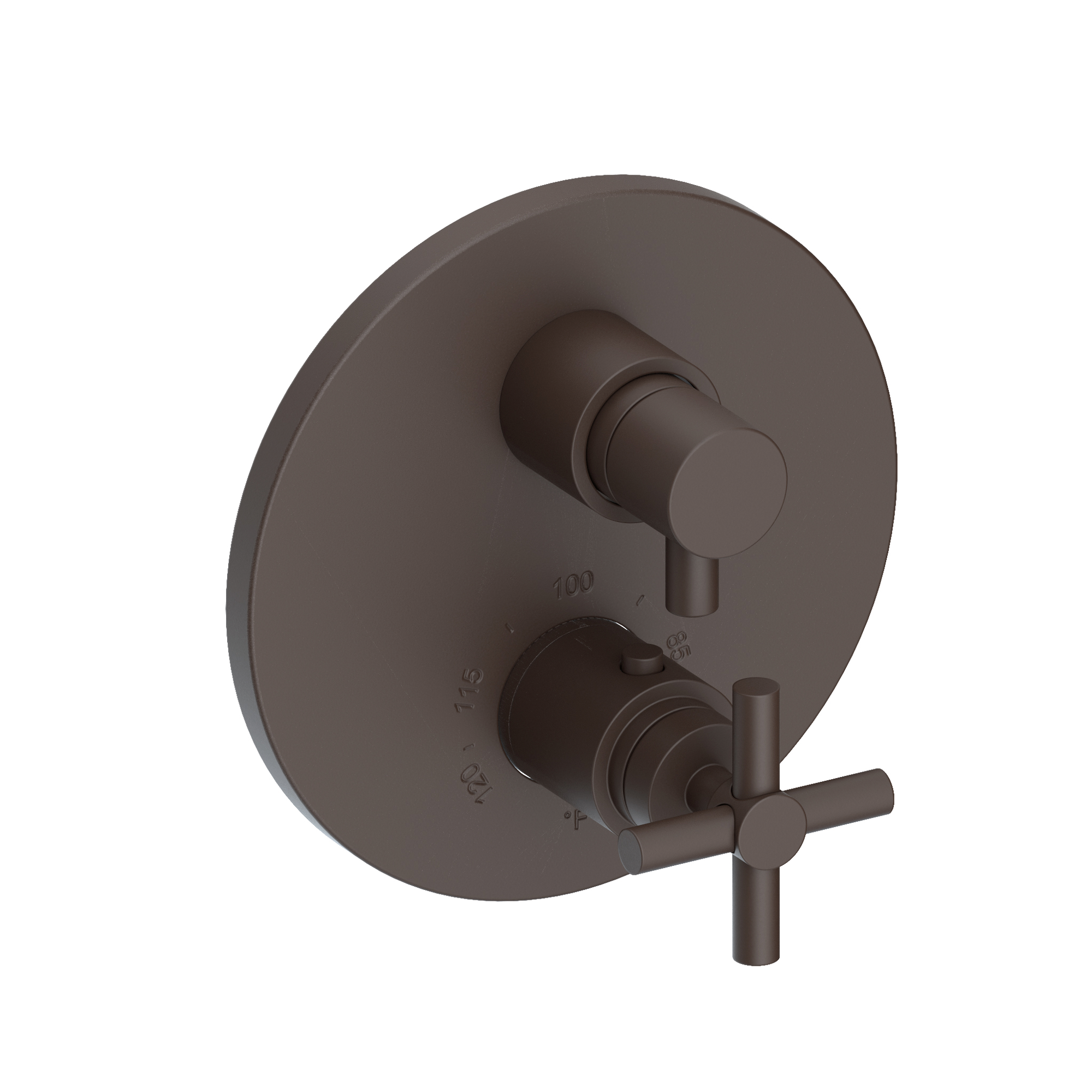 Newport Brass East Linear Round Thermostatic Valve Trim Only with 2 Cross Handles