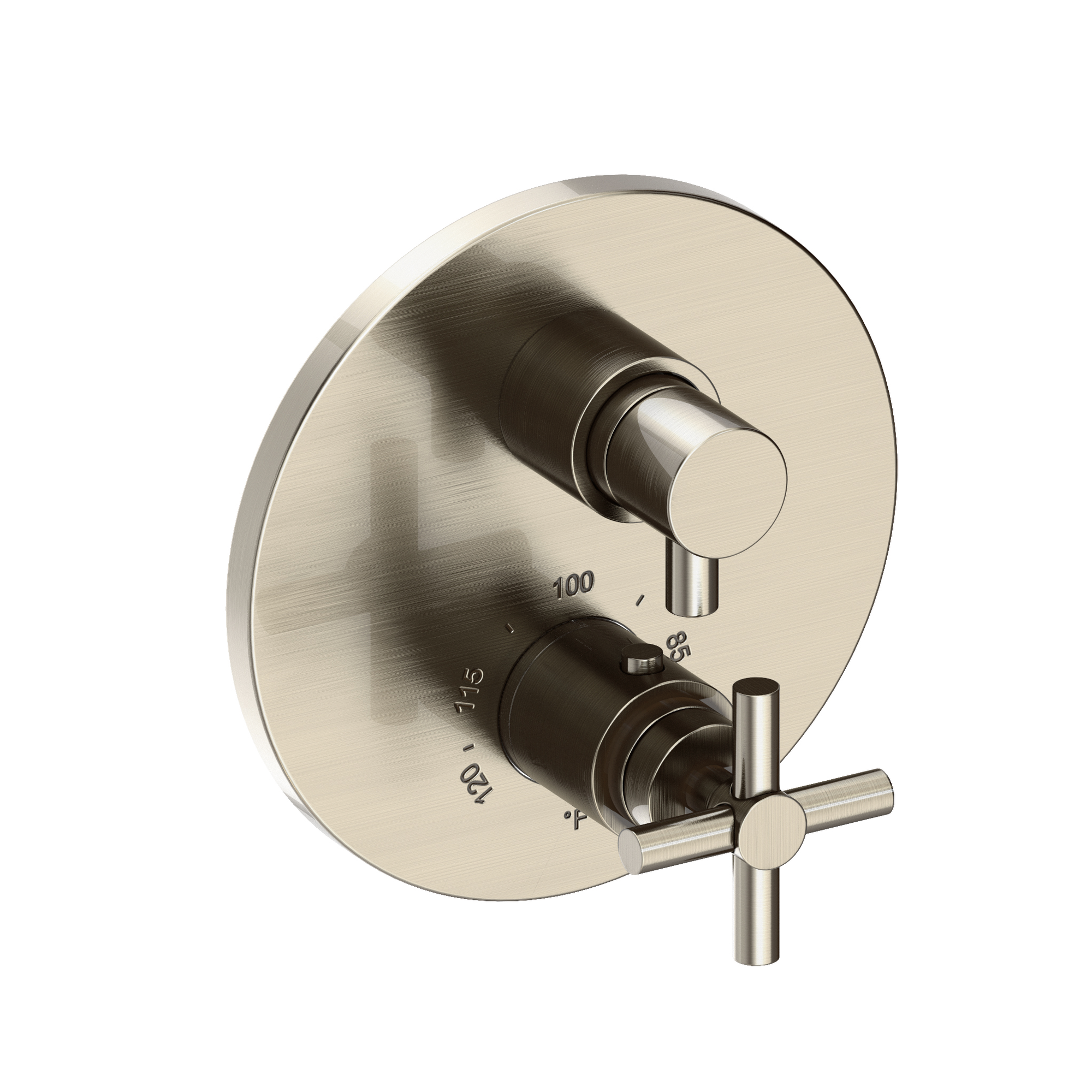 Newport Brass East Linear Round Thermostatic Valve Trim Only with 2 Cross Handles